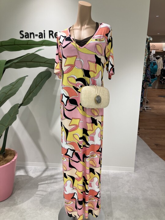 インポート　リゾートロングドレス