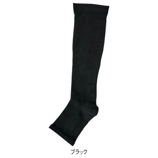 抗菌防臭加工強力着圧オープントゥハイソックス
