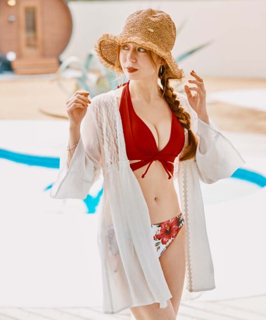 【映えアイテム】水陸両用　レース羽織