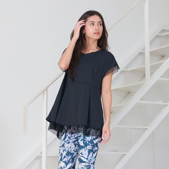 ・UVカットタック入りメッシュTシャツ・ 