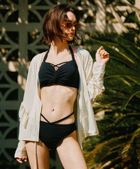 【UPF50+】水陸両用フリル羽織り