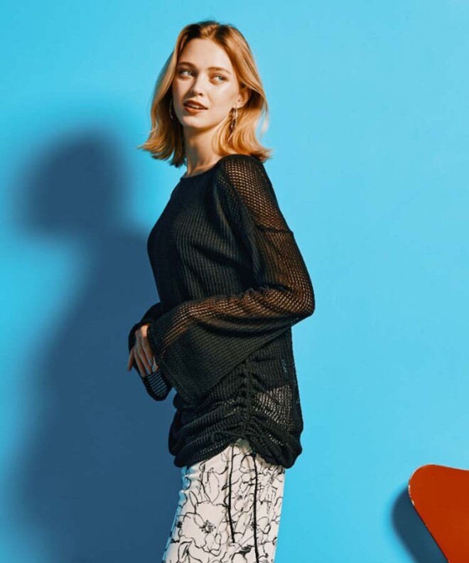 【水陸OK】ニットレーストップス