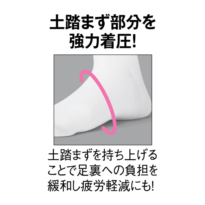 抗菌防臭加工強力着圧ハイソックス