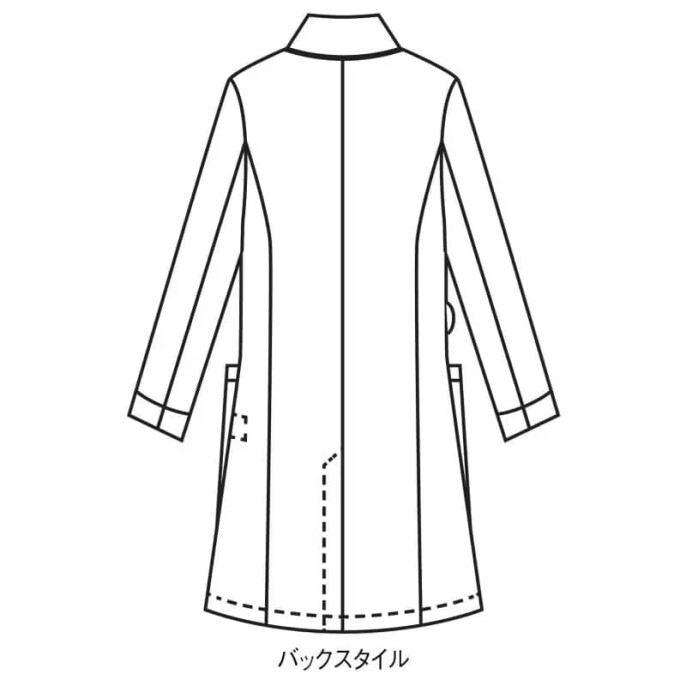 超撥水テフロン加工　ストレッチ長袖ドクターコート（男女兼用）