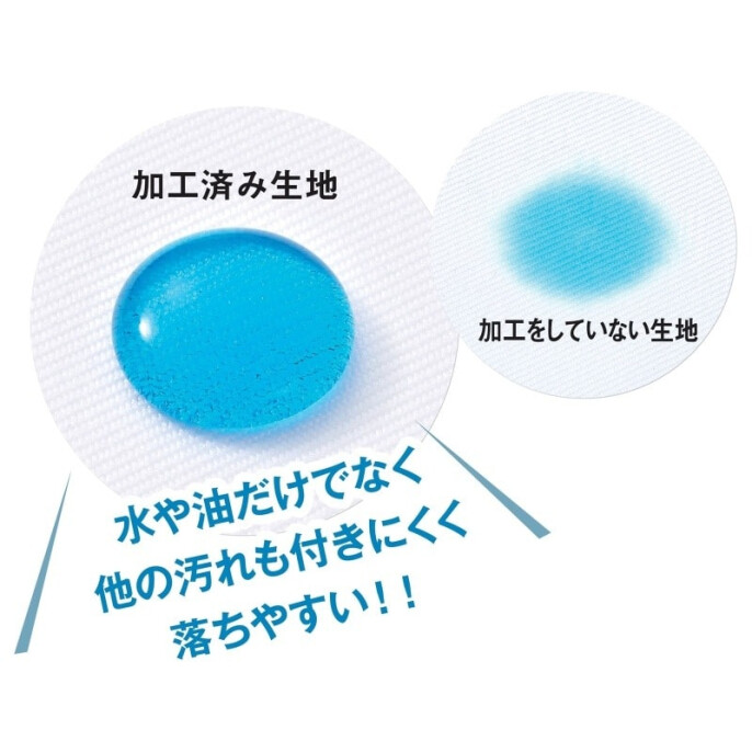 撥水抗菌防汚ノーアイロンエプロン(男女兼用)