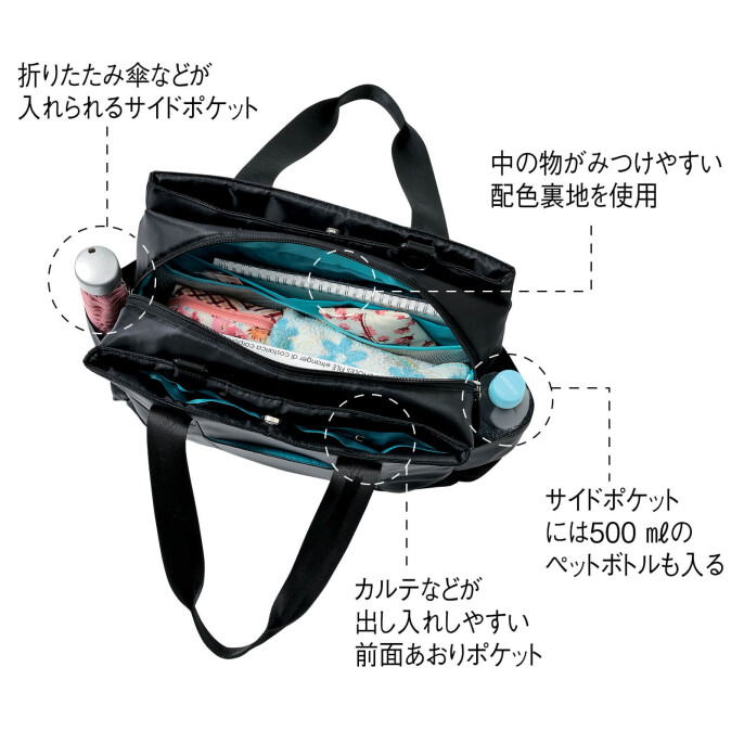 アンファミエA4楽々ポケットいっぱい訪問バッグIII
