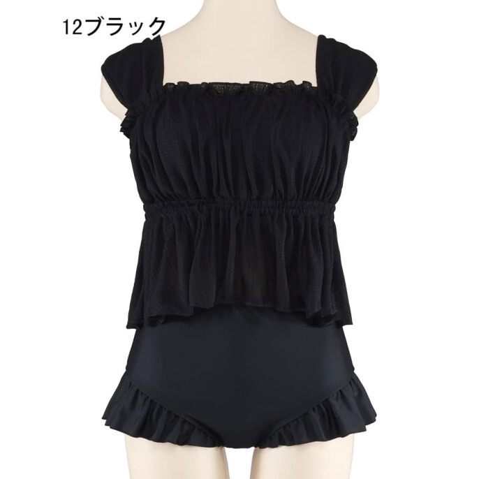 【新作入荷】ギャザーリボンビキニ【体系カバー】